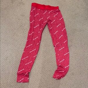 PINK Victoria's Secret Red and White Joggers Vibrant Style